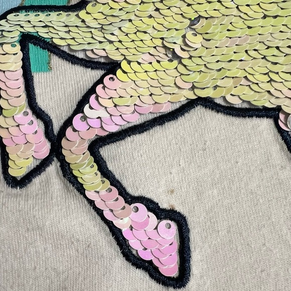 Girls Rainbow Unicorn sequin long sleeve T-shirt - Picture 6 of 6